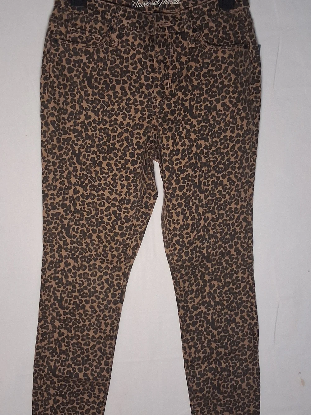 Universal Thread Womens Leopard Print High-Rise Skinny Jeans Brown Black Size 4